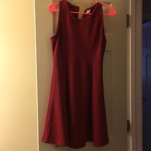Fit flare dress red